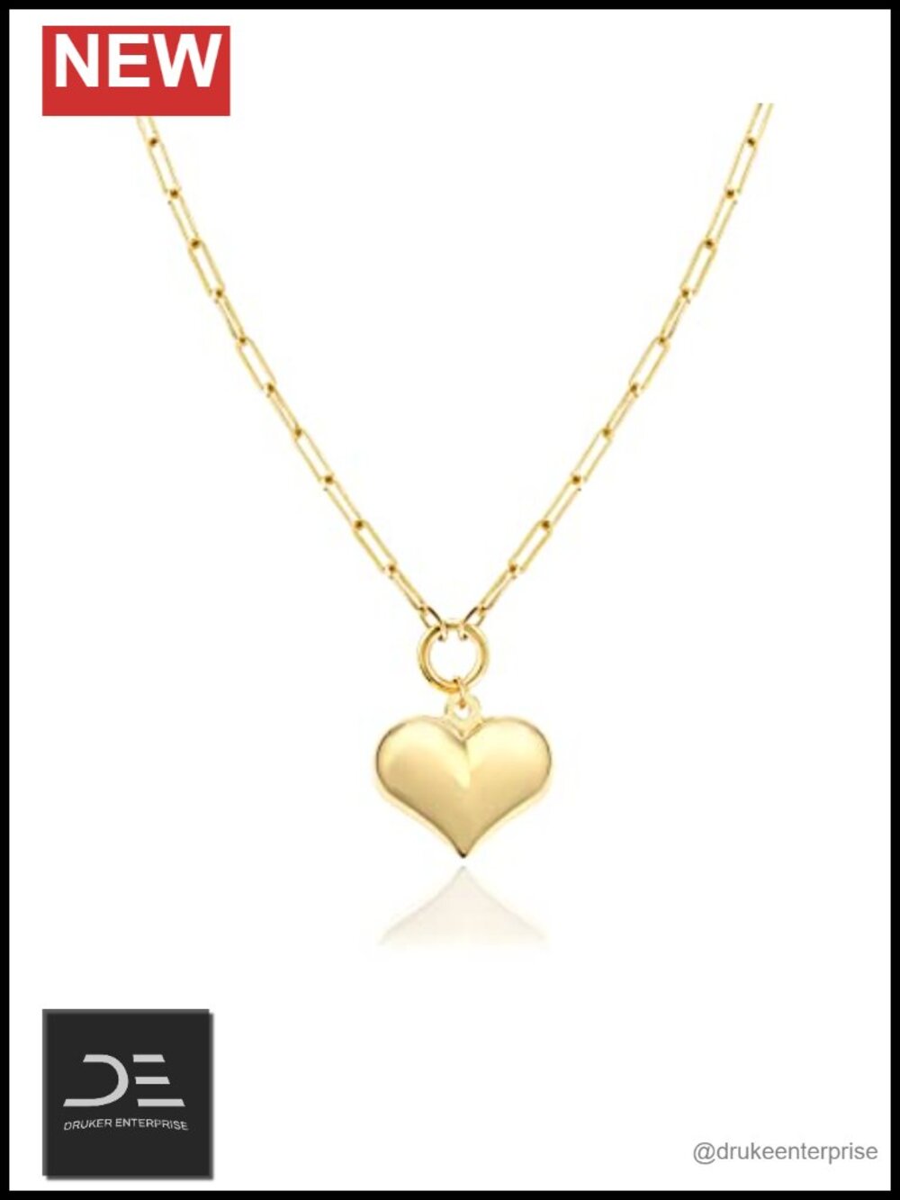 14k Gold Filled Pendant Necklace, Adjustable Clip Chain, Lobster Clasp, Women's
